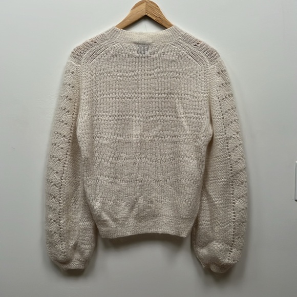 Aritzia Little Moon gardenia wool mohair sweater - Picture 3 of 8